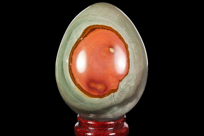 Polished Polychrome Jasper Egg - Madagascar #118657